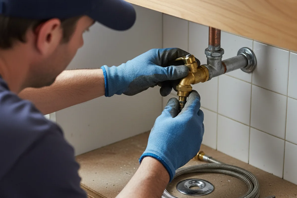 Shutoff valve and fitting work during Emergency Plumbing in Fort Eustis